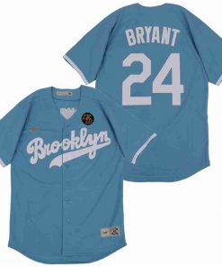 Men's Los Angeles Dodgers #24 Kobe Bryant Blue With KB Patch Cool Base Stitched MLB Jersey