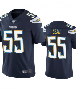 Men's Los Angeles Chargers #55 Junior Seau 2019 Navy Blue 100th Season Vapor Untouchable Limited Stitched NFL Jersey