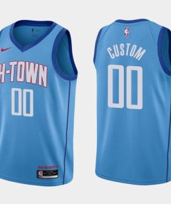 Men's Houston Rockets Customized Blue 2020/21City Edition Swingman Stitched NBA Jersey