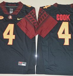 Seminoles #4 Dalvin Cook Black Stitched NCAA Jersey