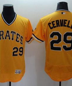 Pirates #29 Francisco Cervelli Gold Flexbase Authentic Collection Cooperstown Stitched MLB Jersey