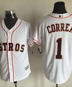 Astros #1 Carlos Correa White New Cool Base Stitched MLB Jersey