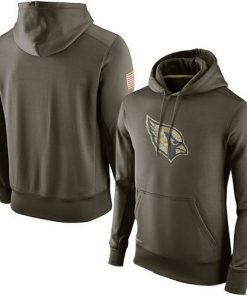 Men's Arizona Cardinals Nike Olive Salute To Service KO Performance Hoodie