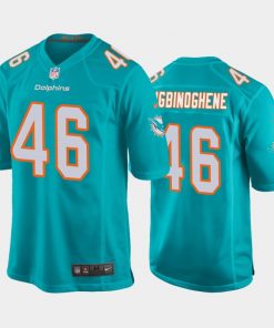 Men's Miami Dolphins #46 Noah Igbinoghene 2020 Aqua Stitched NFL Jersey