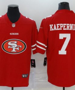 Men's San Francisco 49ers #7 Colin Kaepernick Red 2020 Team Big Logo Limited Stitched NFL Jersey