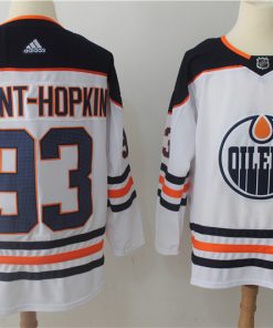 Men's Adidas Edmonton Oilers #93 Ryan Nugent-Hopkins White Stitched NHL Jersey