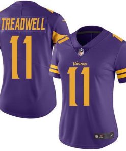 Women's Minnesota Vikings #11 Laquon Treadwell Purple Stitched NFL Jersey(Run Small)