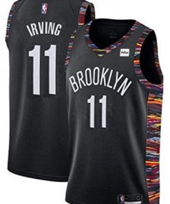Men's Nets #11 Kyrie Irving Black Stitched NBA Jersey