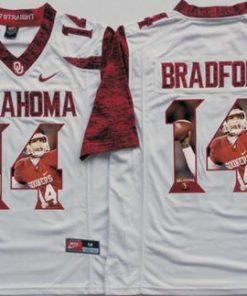 Sooners #14 Sam Bradford White Player Fashion Stitched NCAA Jersey