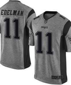 Nike Patriots #11 Julian Edelman Gray Men's Stitched NFL Limited Gridiron Gray Jersey