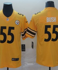 Men's Pittsburgh Steelers #55 Devin Bush Gold Inverted Legend Stitched NFL Jersey