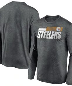 Men's Pittsburgh Steelers 2020 Grey Sideline Impact Legend Performance Long Sleeve NFL T-Shirt