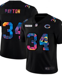 Men's Chicago Bears #34 Walter Payton 2020 Black Crucial Catch Limited Stitched NFL Jersey
