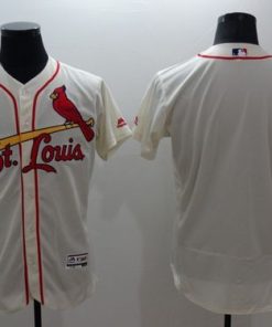 Cardinals Blank Cream Flexbase Authentic Collection Stitched MLB Jersey