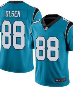Nike Panthers #88 Greg Olsen Blue Men's Stitched NFL Limited Rush Jersey
