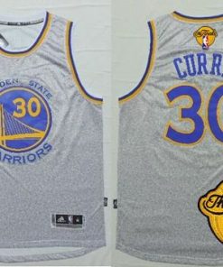 Warriors #30 Stephen Curry Grey Fashion The Finals Patch Stitched NBA Jersey