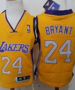 Toddler Lakers #24 Kobe Bryant Gold Stitched NBA Jersey