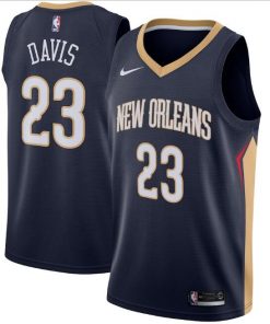 Men's New Orleans Pelicans Navy #23 Anthony Davis Icon Edition Stitched NBA Jersey