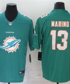 Men's Miami Dolphins #13 Dan Marino  Aqua 2020 Team Big Logo Limited Stitched NFL Jersey