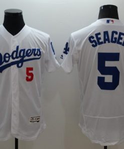 Dodgers #5 Corey Seager White Flexbase Authentic Collection Stitched MLB Jersey