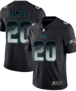 Men's Jacksonville Jaguars #20 Jalen Ramsey 2019 Black Smoke Fashion Limited Stitched NFL Jersey