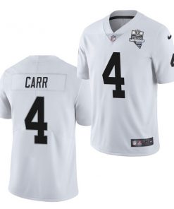 Youth Oakland Raiders #4 Derek Carr White 2020 Inaugural Season Vapor Untouchable Limited Stitched NFL Jersey