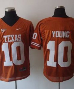 Longhorns #10 Young Orange Stitched NCAA Jersey