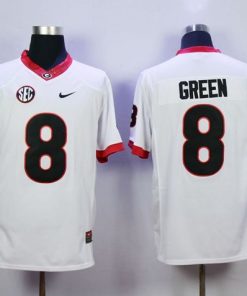 Bulldogs #8 A.J. Green White Limited Stitched NCAA Jersey