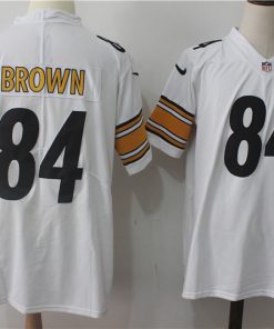Men's Nike Pittsburgh Steelers #84 Antonio Brown White Stitched NFL Vapor Untouchable Limited Jersey