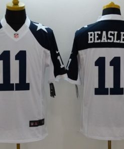 Nike Cowboys #11 Cole Beasley White Thanksgiving Throwback Men's Stitched NFL Limited Jersey
