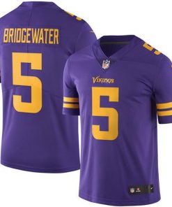 Nike Vikings #5 Teddy Bridgewater Purple Men's Stitched NFL Limited Rush Jersey