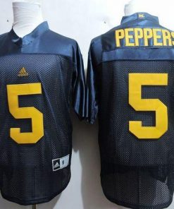 Wolverines #5 Jabrill Peppers Navy Blue Stitched NCAA Jersey