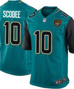 Men's Jaguars #10 Josh Scobee Teal Green Game Limited Stitched NFL Jersey