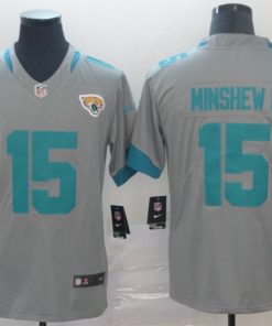 Men's Jacksonville Jaguars #15 Gardner Minshew II Silver Inverted Legend Stitched NFL Jersey