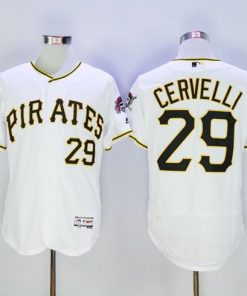 Pirates #29 Francisco Cervelli White Flexbase Authentic Collection Stitched MLB Jersey