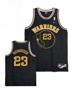 Warriors #23 Jason Richardson Black Throwback Stitched NBA Jersey