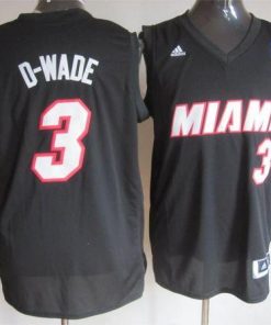 Heat #3 Dwyane Wade Black D-WADE Fashion Stitched NBA Jersey