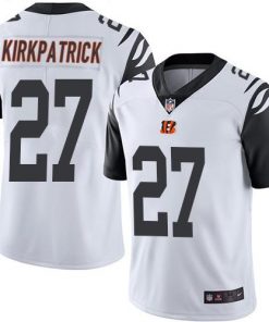 Nike Bengals #27 Dre Kirkpatrick White Men's Stitched NFL Limited Rush Jersey