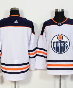 Men's Adidas Edmonton Oilers White Stitched NHL Jersey