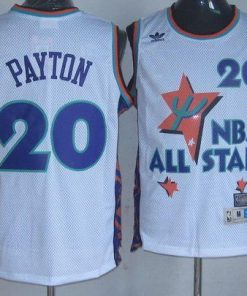 Thunder #20 Gary Payton White 1995 All Star Throwback Stitched NBA Jersey