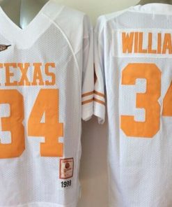Longhorns #34 Ricky Williams White Stitched NCAA Jersey