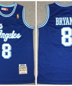 Men's Los Angeles Lakers #8 Kobe Bryant Blue Throwback Stitched Jersey