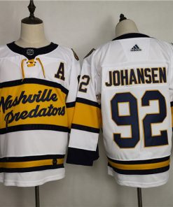 Men's Adidas Nashville Predators #92 Ryan Johansen White Stitched NHL Jersey