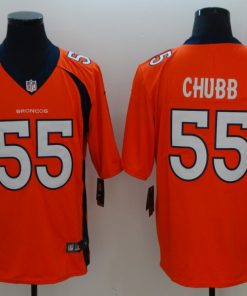 Men's NFL Denver Broncos #55 Bradley Chubb Orange 2018 Draft Vapor Untouchable Limited Stitched Jersey