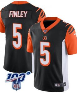 Men's Cincinnati Bengals #5 Ryan Finley Black 2019 100th Season Vapor Untouchable Limited Stitched NFL Jersey
