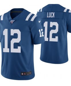 Men's Indianapolis Colts #12 Andrew Luck 100th Season Vapor Untouchable Limited Stitched NFL Jersey