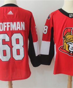Men's Adidas Ottawa Senators #68 Mike Hoffman Red Stitched NHL Jersey