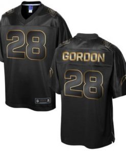 Nike Chargers #28 Melvin Gordon Pro Line Black Gold Collection Men's Stitched NFL Game Jersey