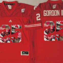Badgers #25 Melvin Gordon III Red Player Fashion Stitched NCAA Jersey