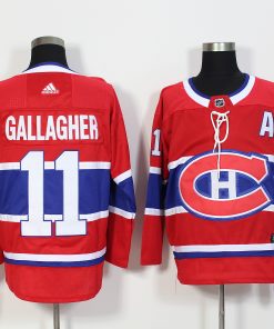 Men's Adidas Montreal Canadiens #11 Brendan Gallagher Red Stitched NHL Jersey